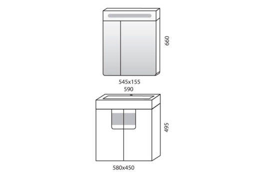 Edelform glass 60 тумба