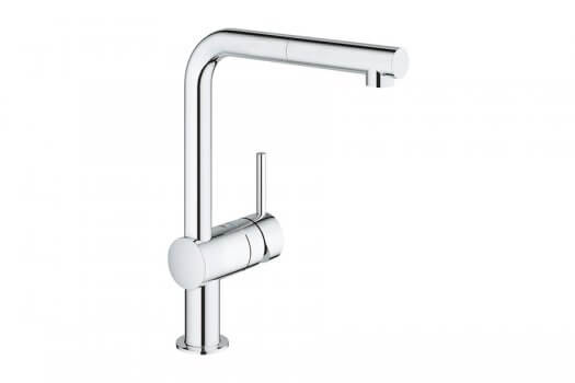 Смеситель для кухни grohe minta с выдвижным изливом 32918000